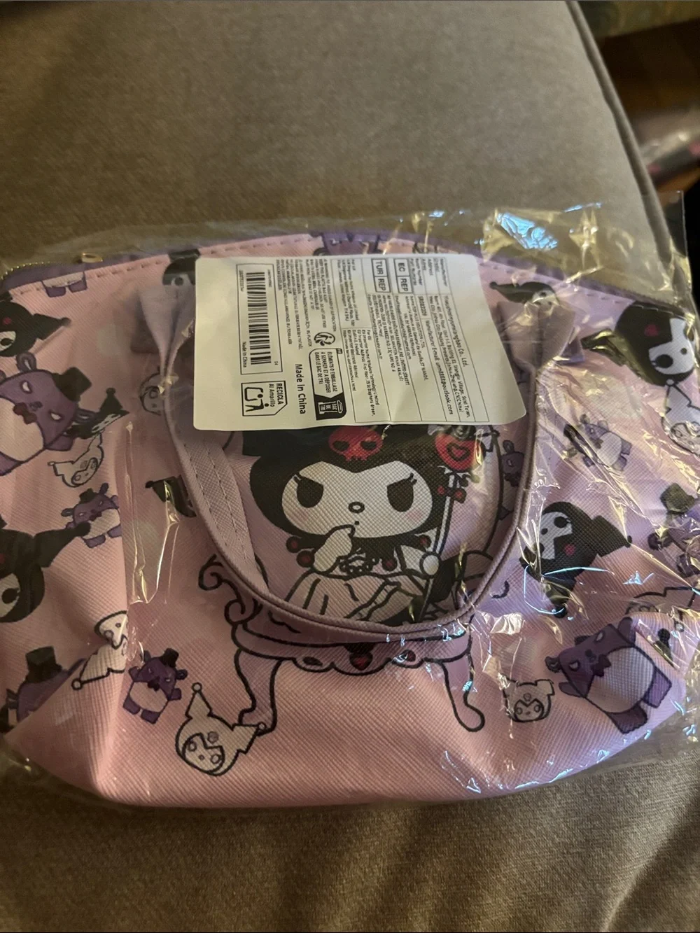 Sanrio Kuromi Lavender Pink Kids Tote Bag